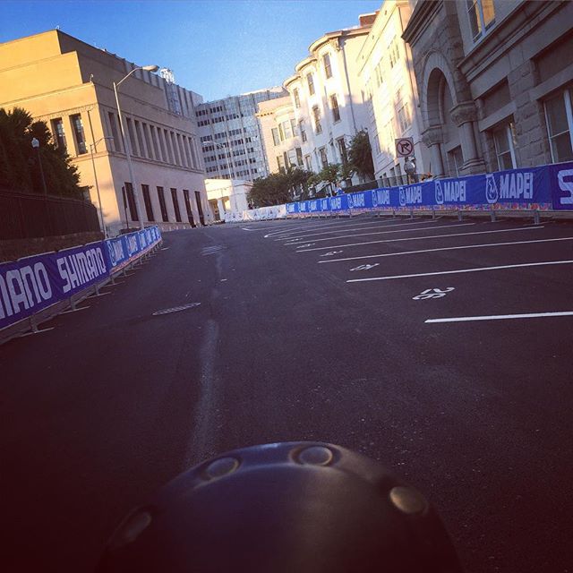 Shimano Windscreen cover the downtown barricades installed by Hurricane Fence for Richmond 2015