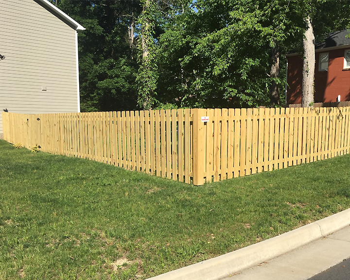 wood shadowbox fence