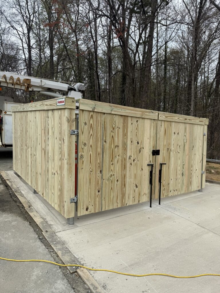E5 - 6’ Wood Dumpster Enclosure
