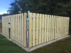 E7 - Wood Shadowbox Dumpster Enclosure